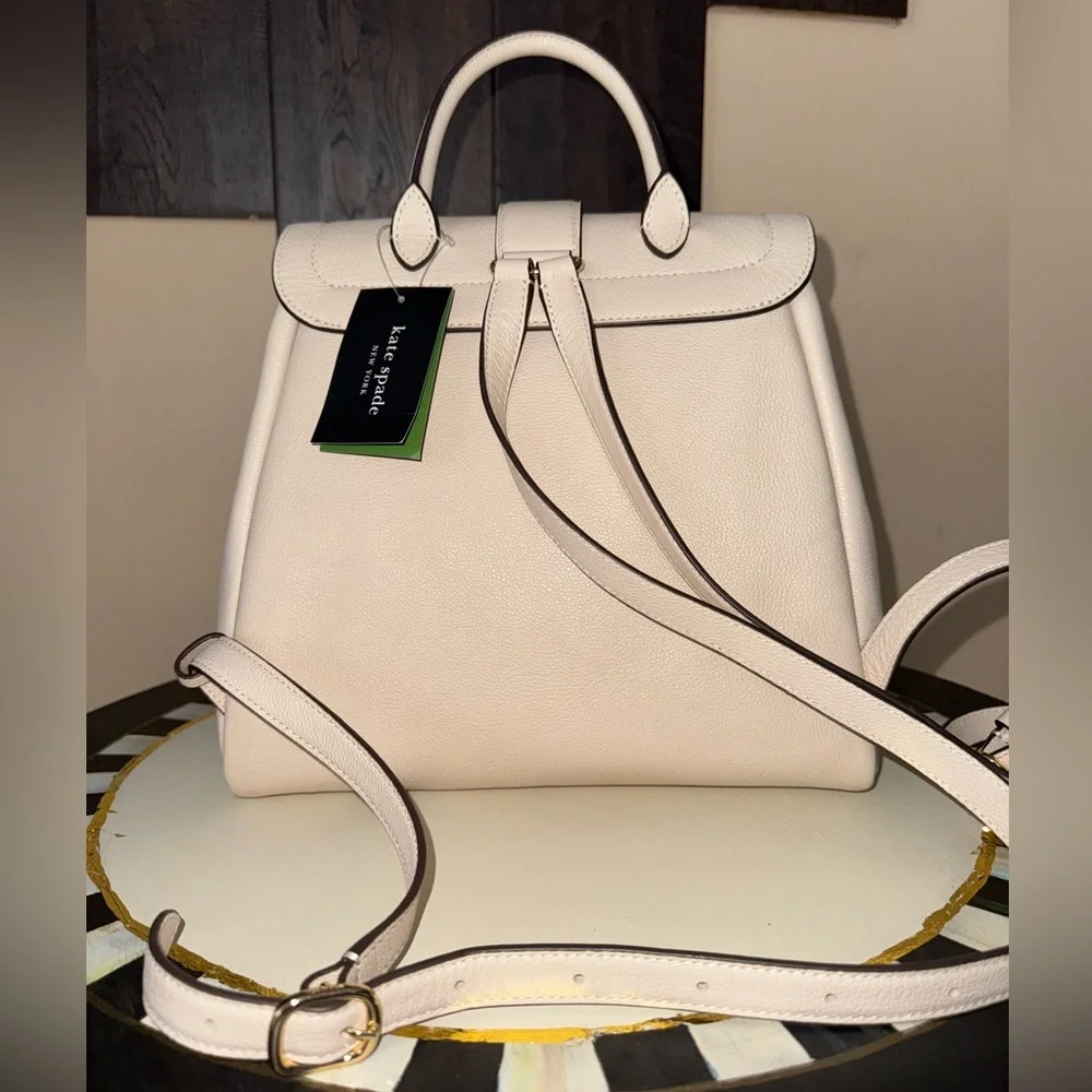 kate spade Pebble Leather Cream-Opal Backpack